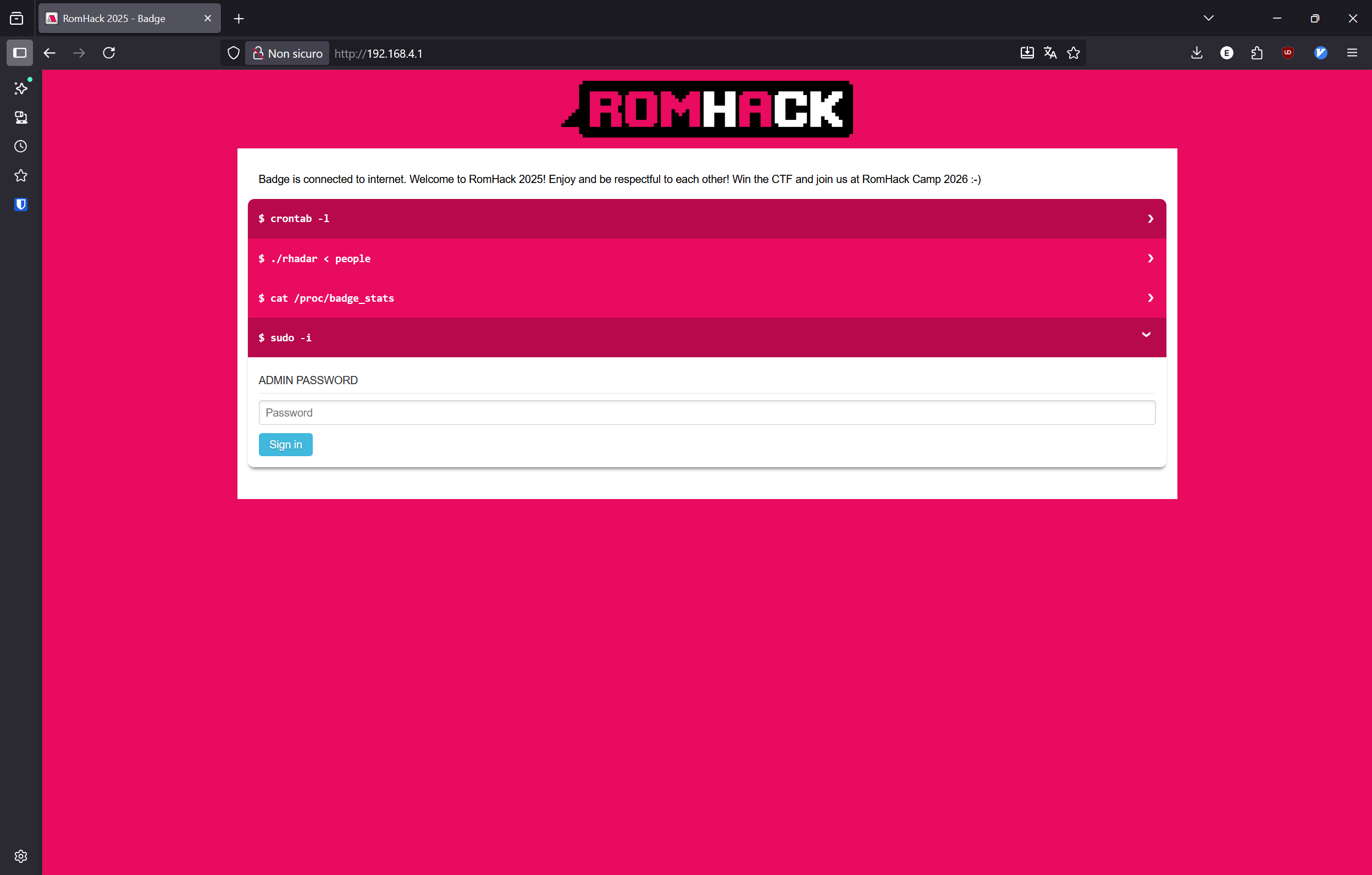 Badge login